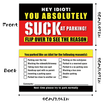Bad Parking Card Business Cards (Pack Of 50)